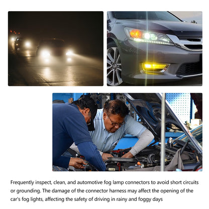 HiSport LED Foglight Harness Repair Connector Plug Pigtail Compatible with Honda Accord 2016 2017