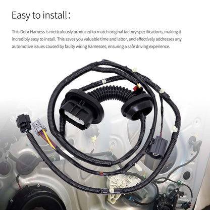 HiSport Rear Driver Side LH Door Jumper Wire Harness Assembly 9L3Z-14631-CAA Compatible with Ford F150 Crew Cab 2009-2014, 45inch