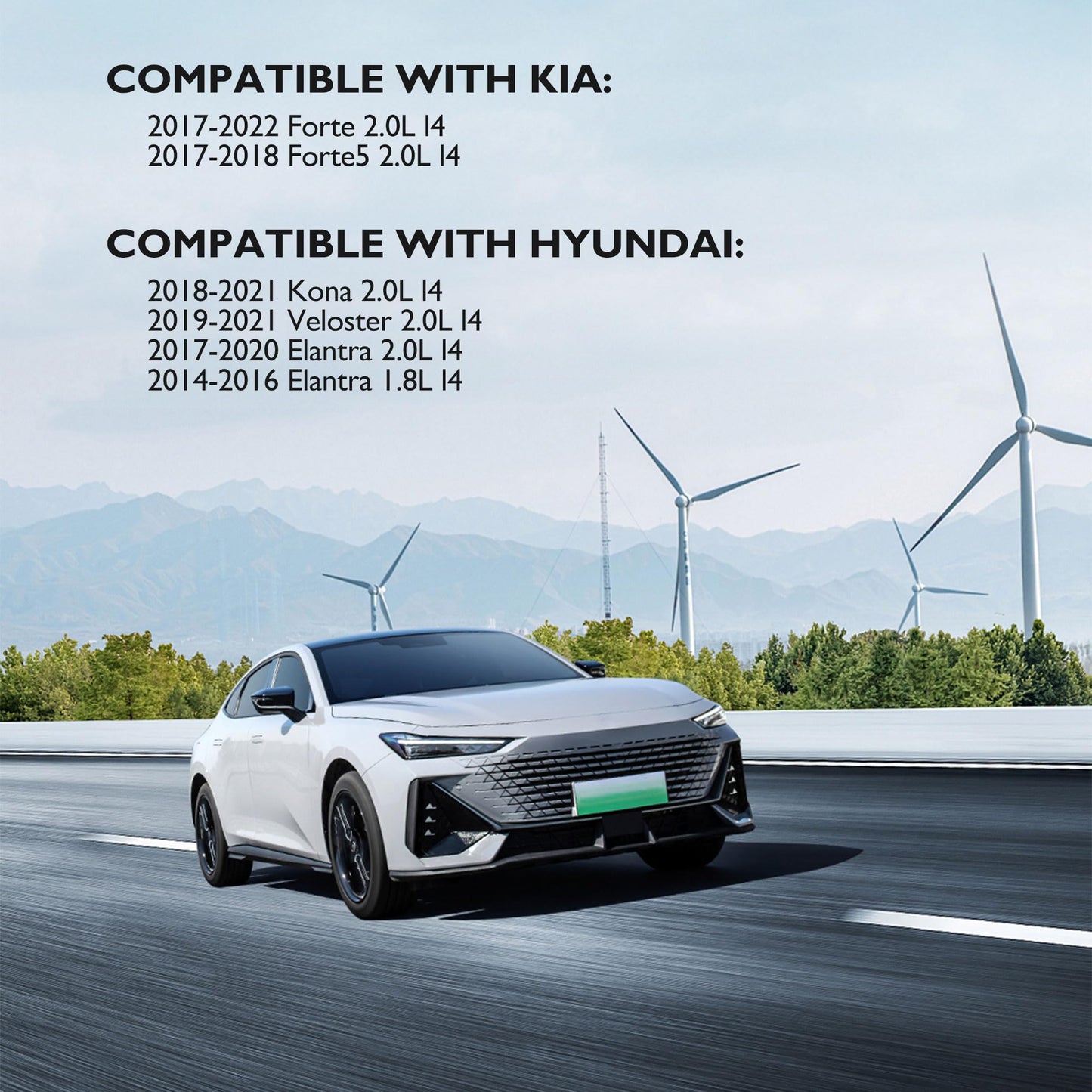 HiSport 24410-2E000 Engine Timing Chain Kit - Compatible with Kia Forte Forte5 2.0L l4 Compatible with Hyundai Kona Veloster Elantra 2.0L l4 Elantra 1.8L l4 2017-2022