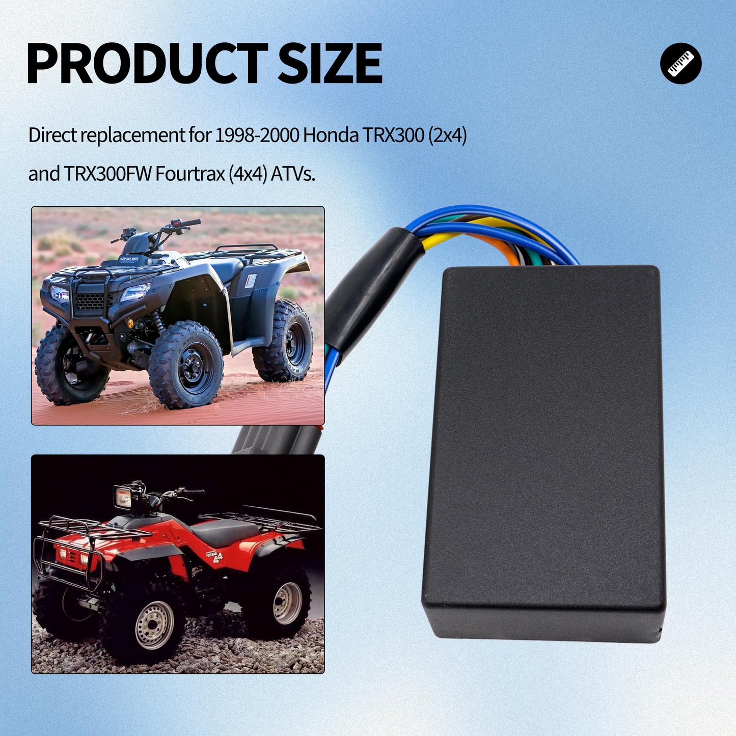 HiSport CDI Igniter Box Compatible with Honda FourTrax 300 TRX300 2x4 TRX300FW 4x4 1998 1999 2000 Replacement for 30410-HM5-A11 30410-HM5-A10 30400-HM5-506 30410-HM5-S01