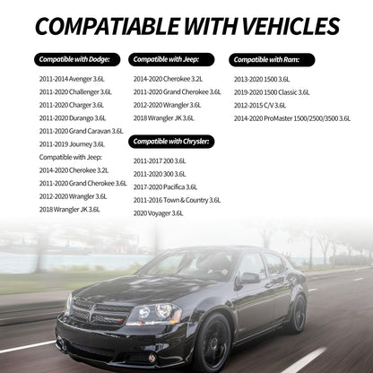 HiSport MS97204 Intake Manifold Gasket Set Upper & Lower - Compatible with 3.6L 2011-2020 Dodge Avenger Journey Charger Grand Cherokee Chrysler 200 300