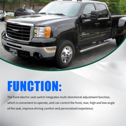 HiSport 901-202 Driver Side Power Seat Adjuster Switch - Compatible with Chevrolet Avalanche 1500 2500 Tahoe GMC Cadillac Sierra Hummer H2 Replaces 901202 12450166