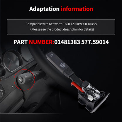 HiSport 01481383 Turn Signal Light Switch Headlamp Switch Compatible with Kenworth T600 T2000 W900 Trucks Replacement for 57759014,577.59014