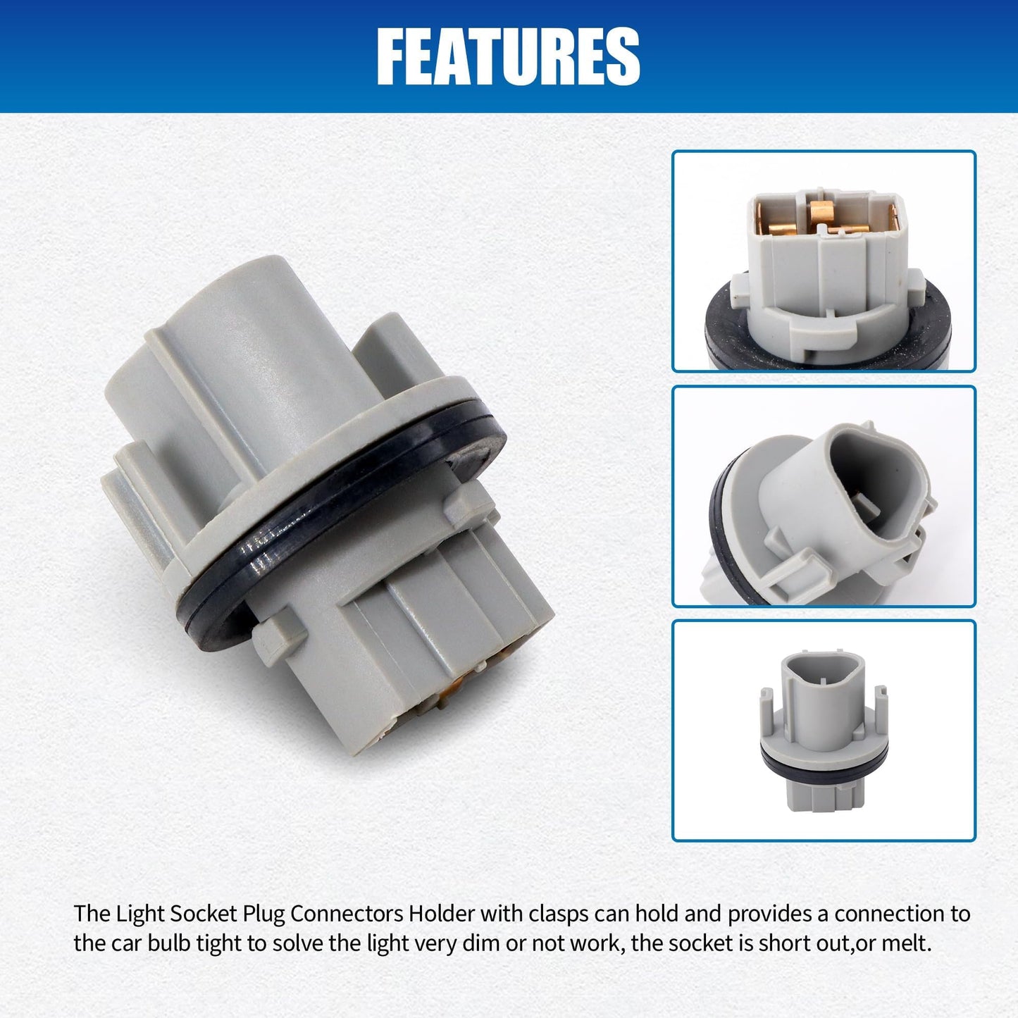 HiSport 262439B91A 2PCS Turn Signal Lamp Light Bulb Socket Holder Compatible with Nissan Altima 2012-2015, Frontier 2012-2016, Maxima 2016, Murano 2015-2016, Pathfinder 2012-2016, Rogue 2014-2016