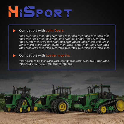 HiSport Temperature Sensor Switch RE503242 - Compatible with John Deere 240 250 260 270 280 210LE 324H 344H 410E 485E 486E 488E 540G 548G 640G 648G 690ELC 740G 748G 5103 5105 5203 5205 5210 5220