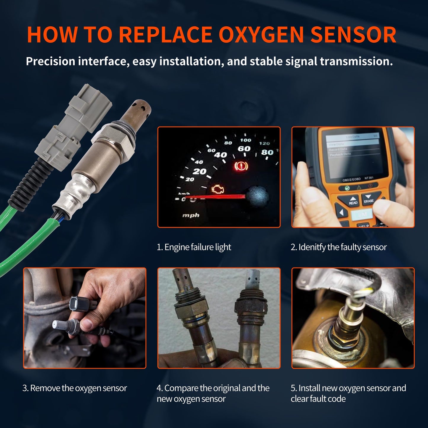 HiSport 89467-33210 Oxygen O2 Sensor Downstream - Compatible with Lexus ES300H 2019-2023 Compatible with Toyota Avalon 2019-2022 Camry 2018-2023 2.5L L4