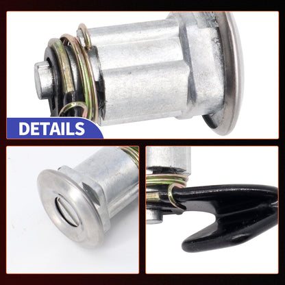 HiSport Fuel Door Lock Cylinder w/Key Set Compatible with Toyota Tacoma 1995-2004 Fuel Tank Lock Cylinder Fuel Filler Lid Door Gas Replace 69058-35140 69058-26030