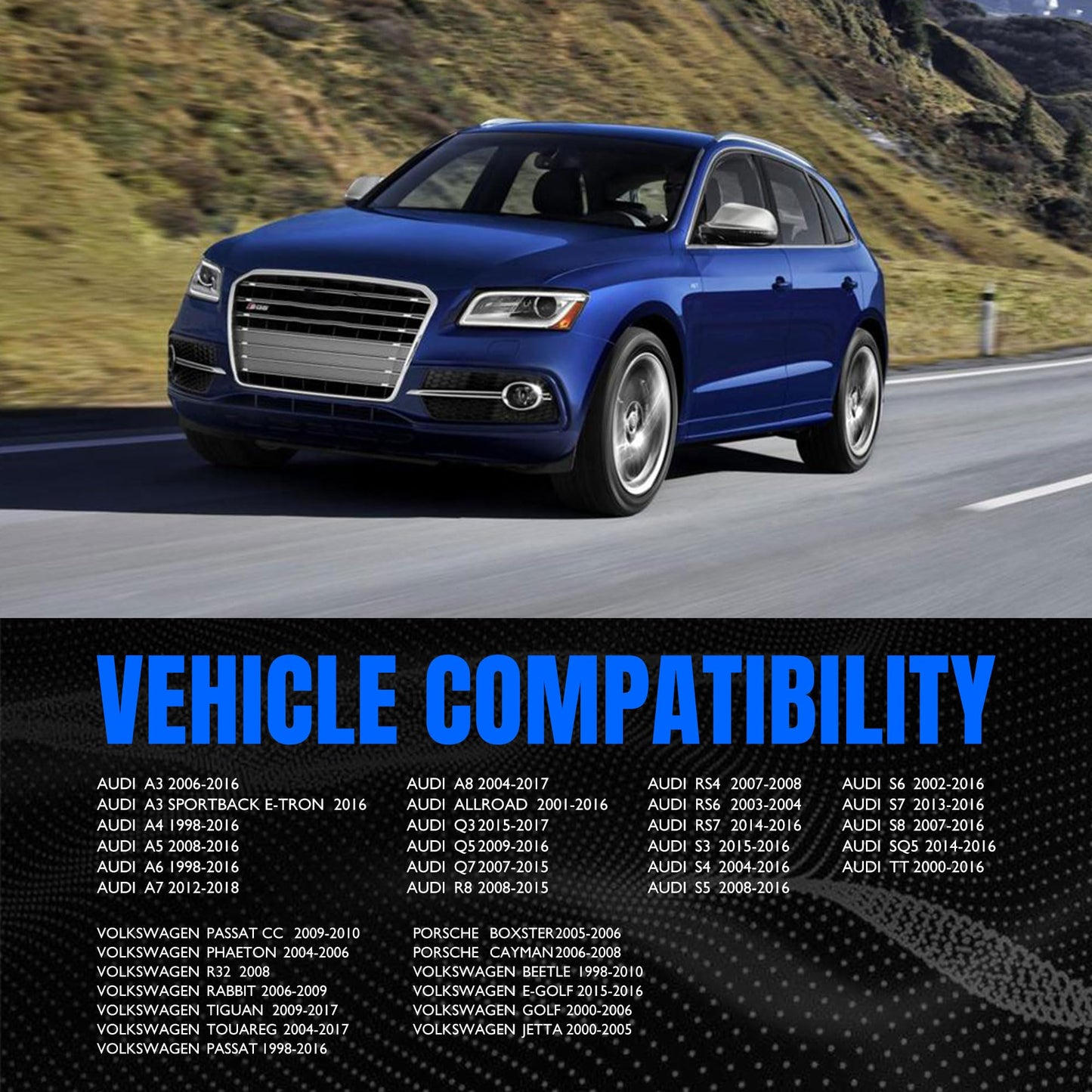 HiSport 2 Pin Temperature Sensor Wiring Harness Connector - Compatible with Auddi A4 A6 A8 Q5 Q7 Replace# 1J0973702