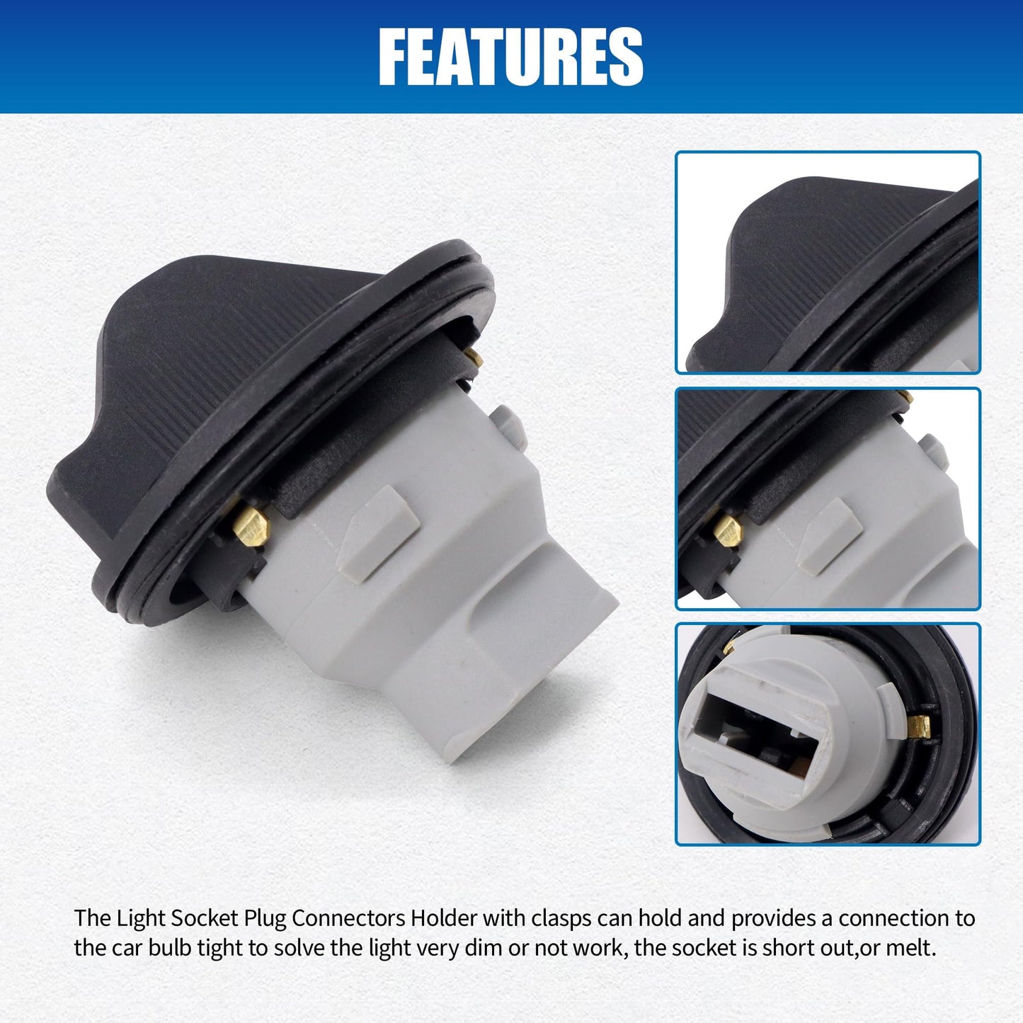 HiSport 84987048 Front Side Turn Signal Light Lamp Socket Compatible with Cadillac XTS 2013 2014 2015-2017, Chevrolet Chevy Blazer 2019-2022, Suburban 2015-2020, Tahoe 2015 2016 2017 2018 2019 2020