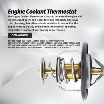 HiSport Engine Coolant Thermostat - Compatible with Lexus ES330 ES350 HS250h RX330 RX350 RX400h RX450h Compatible with Scion tC xB xD - Replace 33868