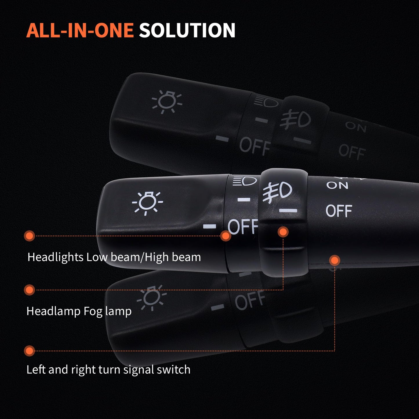 HiSport Headlight Light Turn Signal Fog Combination Multi-Function Switch Replacement for Toyota Tundra 2000 2001 2002 2003 2004 2005 2006, Replace 84140-0C050