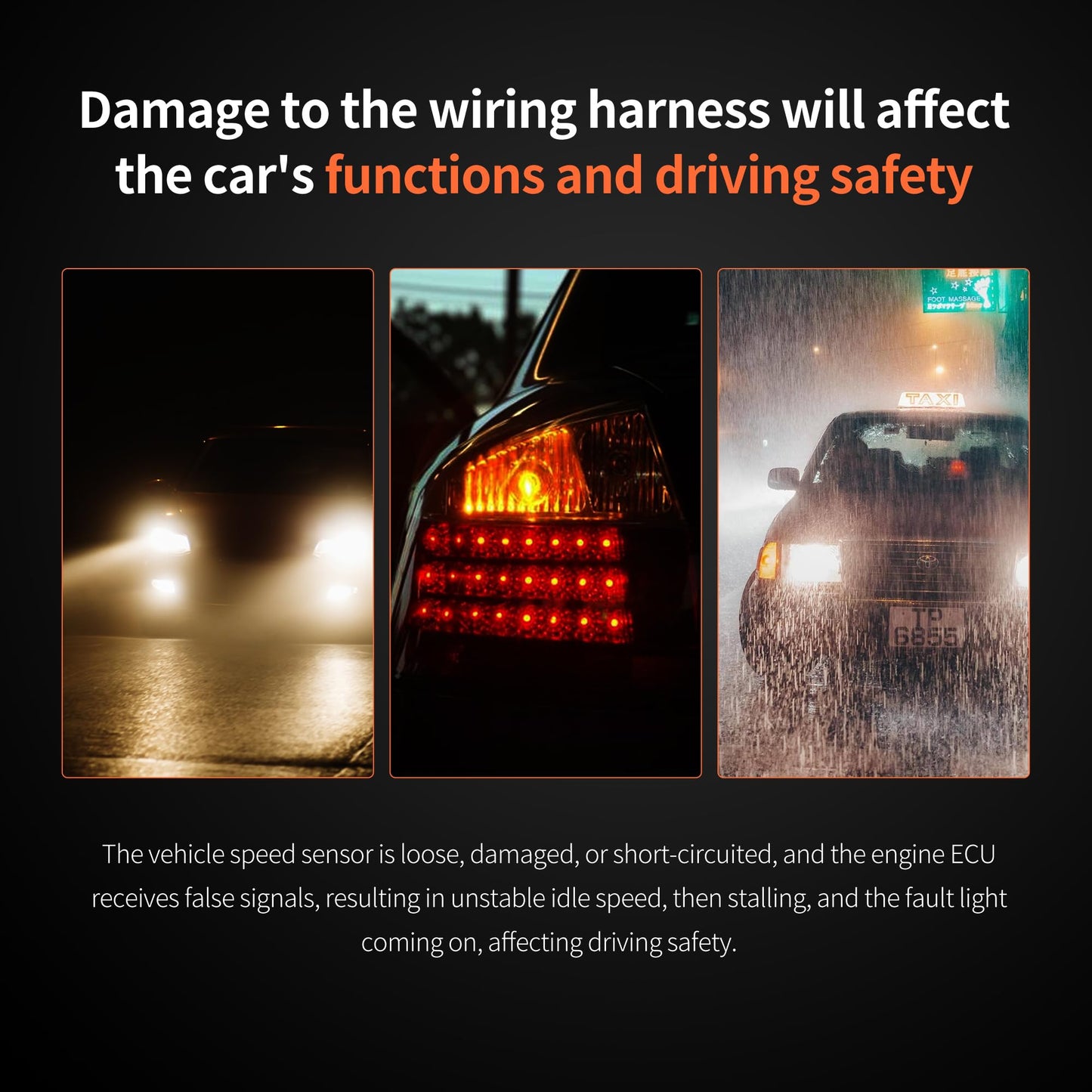 HiSport 19149296 ABS Wheel Speed Sensor Connector Wiring Harnesses Compatible with BMW Chevrolet Infiniti Benz Volvo, 05083213AA 5083213AA S-1686