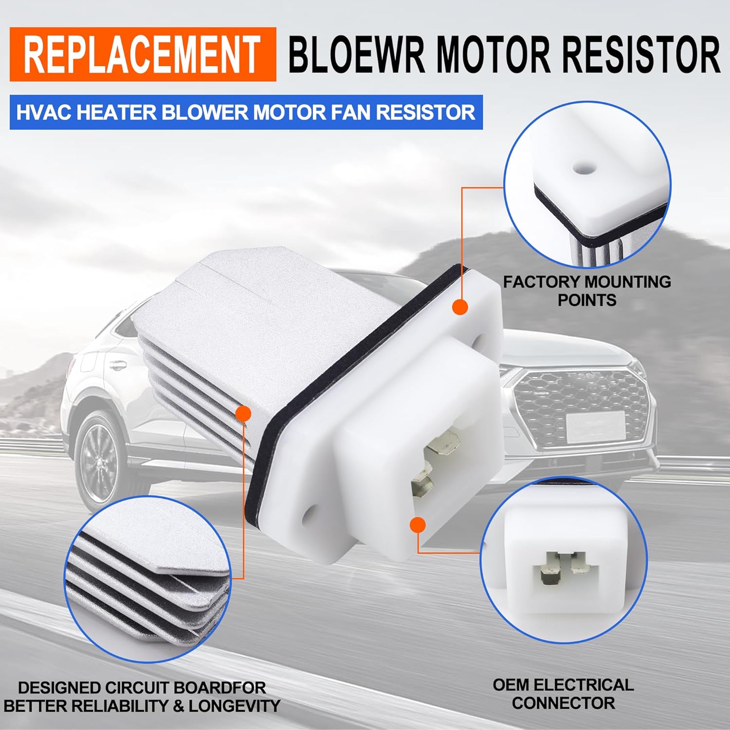 HiSport HVAC Heater Blower Motor Fan Resistor - 277614BA0A Compatible with Nissan Rogue Titan Sentra Pathfinder Replace 2722670T03,JA1809,973-581