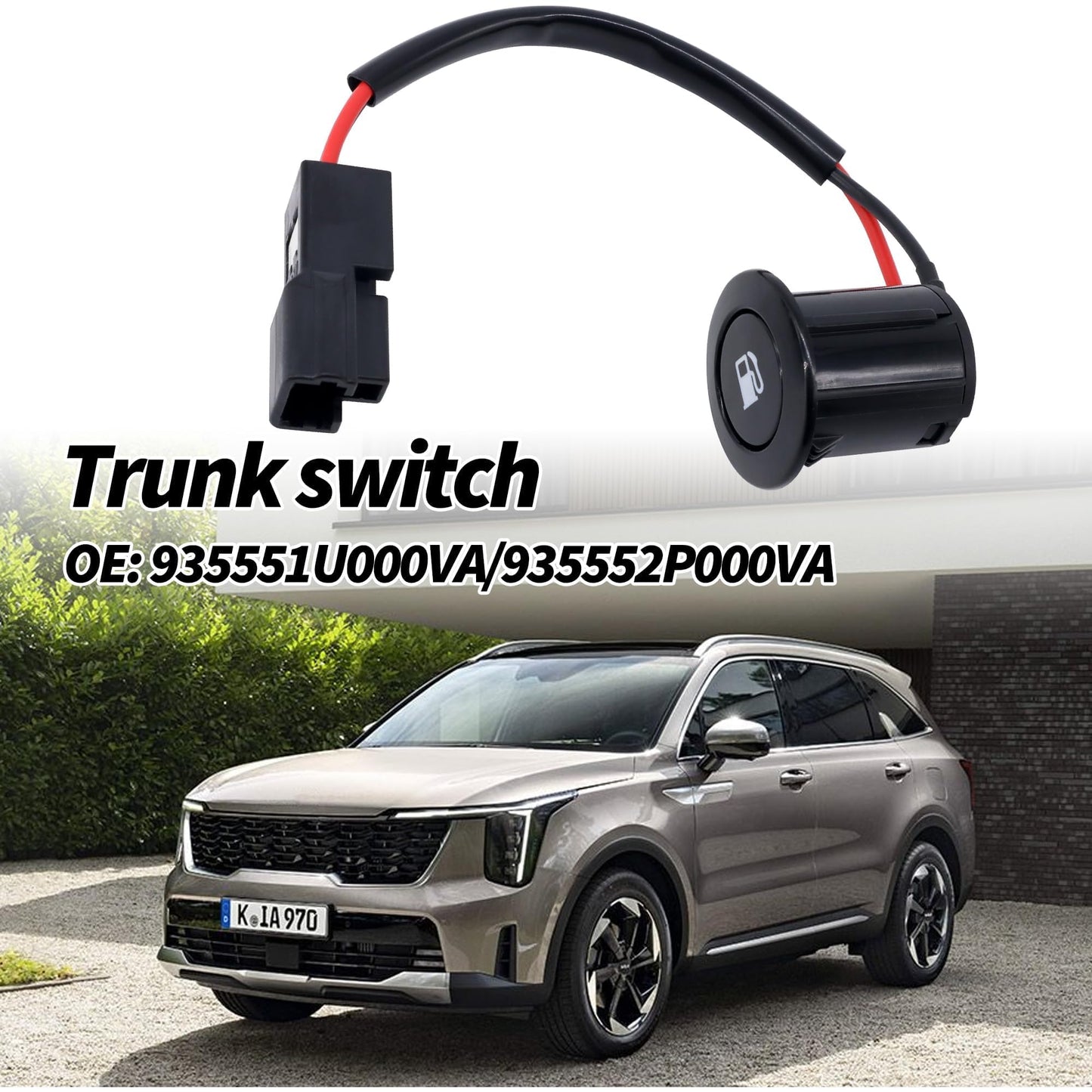 HiSport 935551U000VA Fuel Gas Door Release Switch Button Compatible with Kia Sorento 2009 2010 2011 2012 2013 2014 Replacement for 935552P000VA 901-927 901927