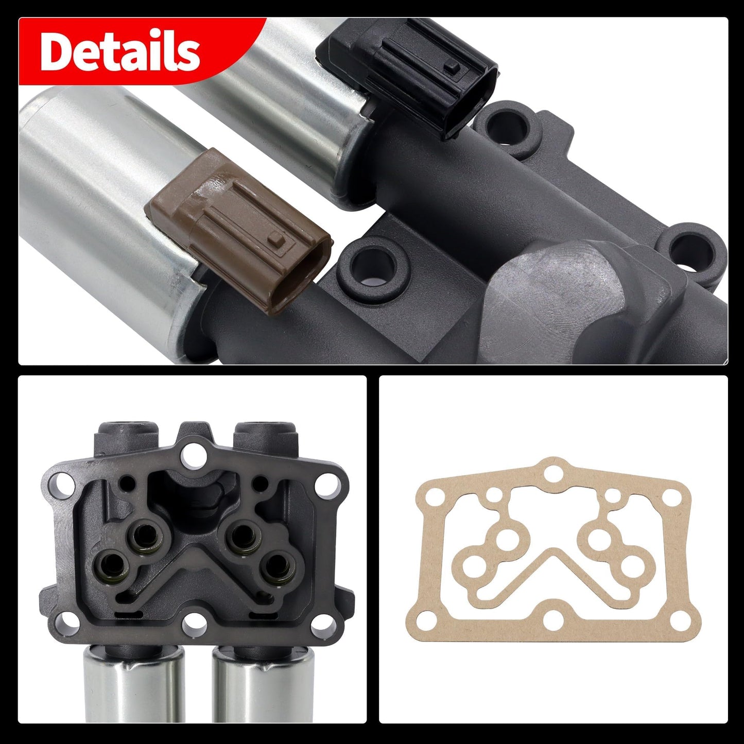 HiSport Transmission at Clutch Dual Linear Shift Solenoid Valve Compatible with 2006 2007 2008 2009 2010 2011 Honda Civic Replacement for OEM 28260-RPC-004, 28250-RPC-003,28260RPC004,28250RPC003