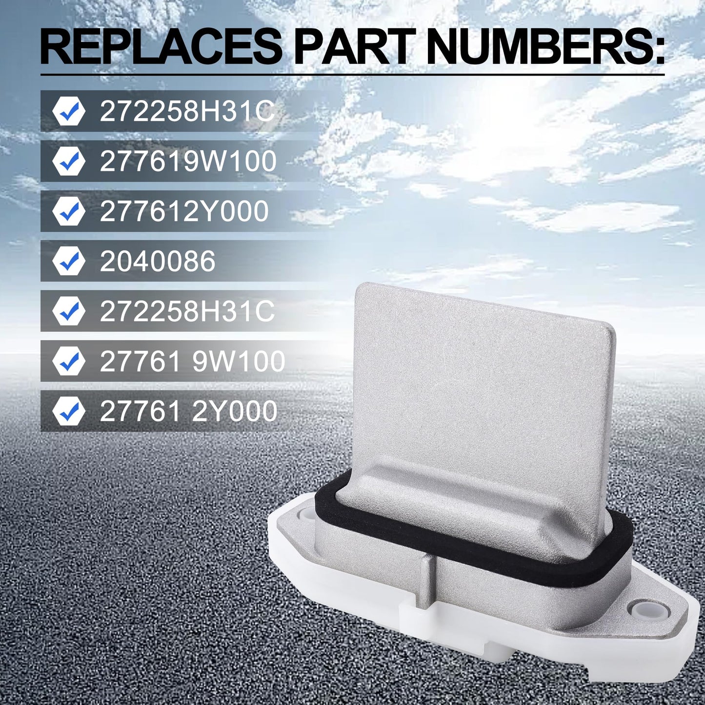 HiSport HVAC Heater Blower Motor Fan Resistor with Harness Compatible with Nissan & Infiniti Vehicles Altima 2002-2006, Maxima 2000-2008, I30 2000-2001, I35 2002-2004 Front Side Replace 27761-2Y000