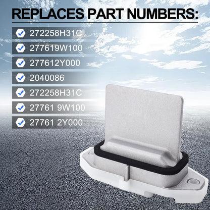 HiSport HVAC Heater Blower Motor Fan Resistor with Harness Compatible with Nissan & Infiniti Vehicles Altima 2002-2006, Maxima 2000-2008, I30 2000-2001, I35 2002-2004 Front Side Replace 27761-2Y000