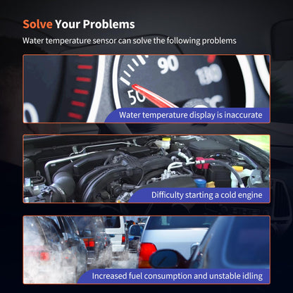 HiSport 1/2'' - 14 NPT Water Temperature Sending Sensor - Compatible with Mercruiser V6 V8 4.3 5.0 5.7 7.4 8.2 350 Replaces 18-5898 171960