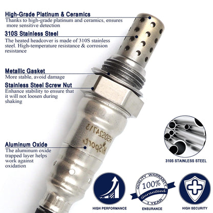 HiSport Oxygen Sensor Compatible with BMW X3 X5 X6 Z4 Alpina B6 B7 B7L 1 Series M 125i 128i 130i 135i 323i 325i 325xi 328i 328xi 330i 330xi 335i 335IS 335xi 528i 528xi 535i 535xi Replaces 250-24713