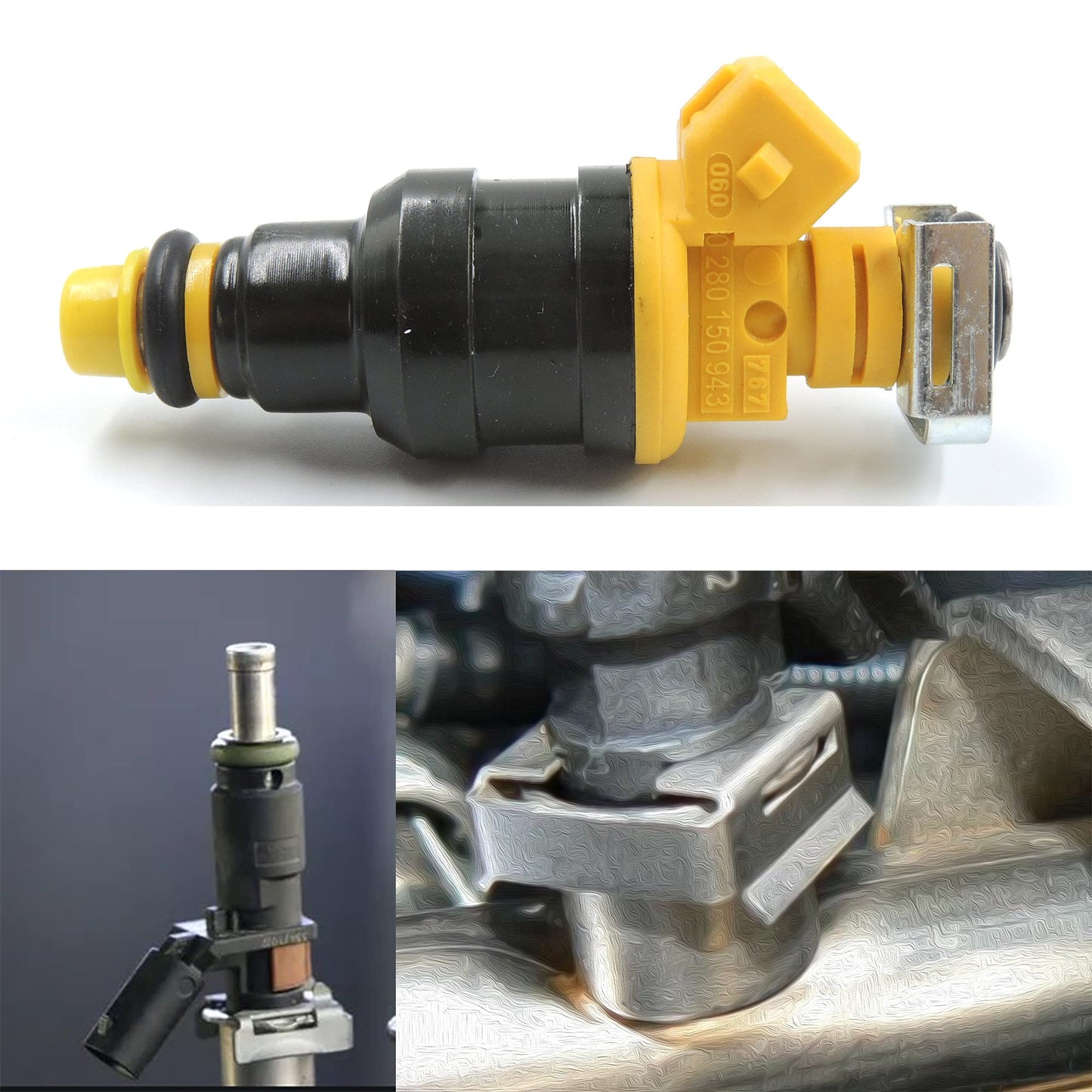 HiSport Fuel Injector Metal Retaining Clip EV1 EV6 EV14 Compatible with BMW 01-06 PC61001 8 Pcs