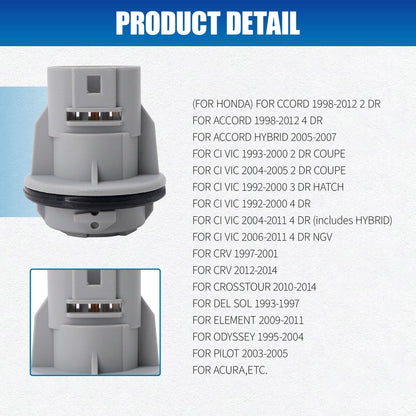 HiSport 33302-SR3-A01 2PACK Turn Signal Blinker Light Bulb Socket & Connector Compatible with Acura CL RDX RL RLX TL TSX, Honda Accord Crosstour Civic Element Odyssey CRV Pilot 2003 2004 2005