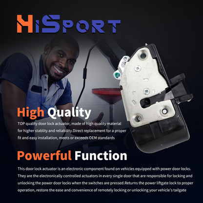 HiSport Door Lock Latch Actuator Motor Front Driver Side 931634 931-634 Compatible with Dodge Ram 1500 2500 3500 Pickup 1994-2002, Replacement for 55076291AB 55075357 55076077