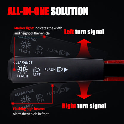 HiSport 82406821 12-Pin Turn Signal Switch Compatible with Kenworth Mack Volvo Replacement for 1MR587AM