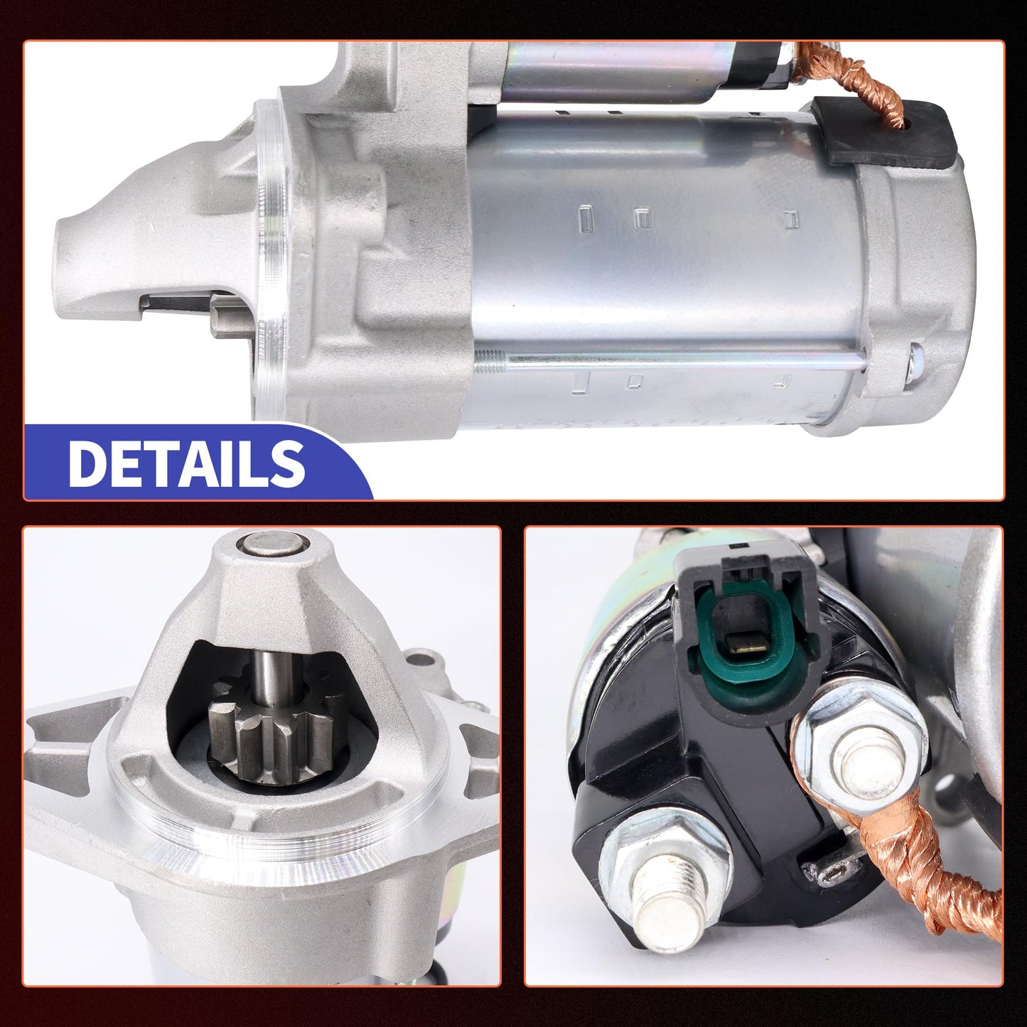 HiSport 28100-0T050 Starter Motor - Compatible with Toyota Corolla 2009-2016 1.8L l4 Matrix 2009-2013 1.8L l4 Compatible with Pontiac Vibe 2009-2010 1.8L l4 12V 1.6KW 9 Teeth Clockwise