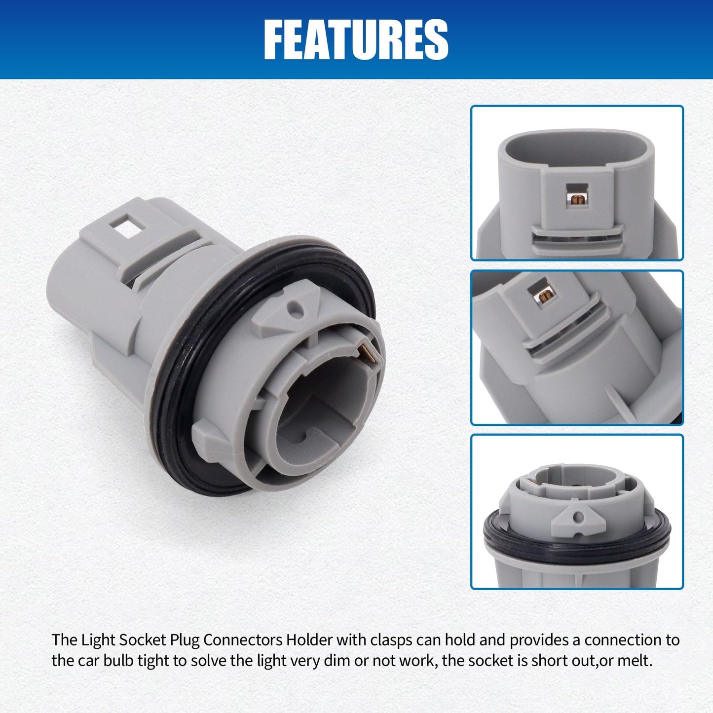 HiSport 33302-SR3-A01 1PACK Turn Signal Blinker Light Bulb Socket & Connector Compatible with Acura CL RDX RL RLX TL TSX, Honda Accord Crosstour Civic Element Odyssey CRV Pilot 2003 2004 2005