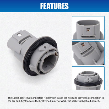 HiSport 33302-SR3-A01 1PACK Turn Signal Blinker Light Bulb Socket & Connector Compatible with Acura CL RDX RL RLX TL TSX, Honda Accord Crosstour Civic Element Odyssey CRV Pilot 2003 2004 2005