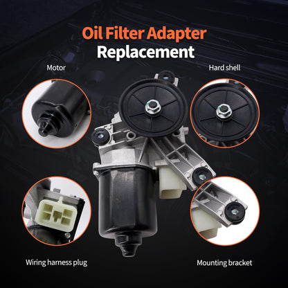 HiSport New Front Windshield Wiper Motor 12368703 - Compatible with Chevy Blazer S10 GMC Jimmy Sonoma Isuzu Hombre Oldsmobile Bravada 1998-2004