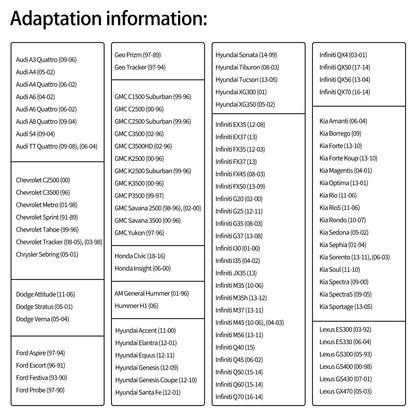 HiSport S2330 Fuel Injector Connector Compatible with Audi Chevrolet Chrysler Dodge Ford Geo GMC Honda Hummer Hyundai Infiniti Kia Lexus Mazda Mercury Mini Mitsubishi Nissan Porsche Toyota Volkswagen