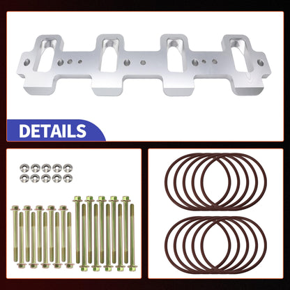 HiSport Intake Manifold Adapter Plates - Compatible with LS3 LSA ZL1 CTS-V Rectangle Port Intake Manifold Adapter - Replace EM-1021-S 551316