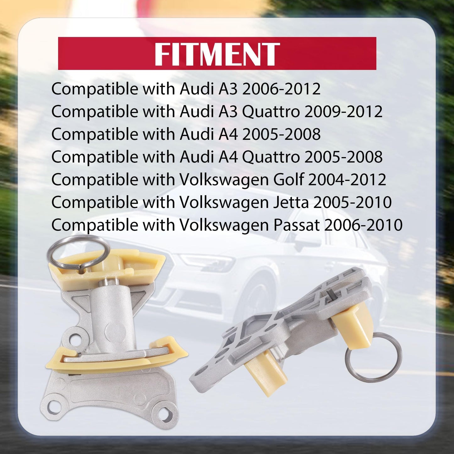 HiSport 06F109217A Timing Chain Tensioner Compatible with Audi A3 2006-2008, A4 2005-2009, TT 2008-2009, Volkswagen EOS 2007-2009, Golf 2012-2013, GTI 2006-2008, Jetta 2006-2008, Passat 2006-2008