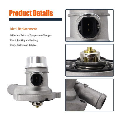 Hisport 25200455 Upgrade Aluminium Engine Coolant Thermostat Housing Assembly - Compatible with Chevy Cruze 2011-2015 Sonic 2012-2020 Trax 2013-2021 Cruze Limited 2016 Buick Encore 2013-2021 1.4L