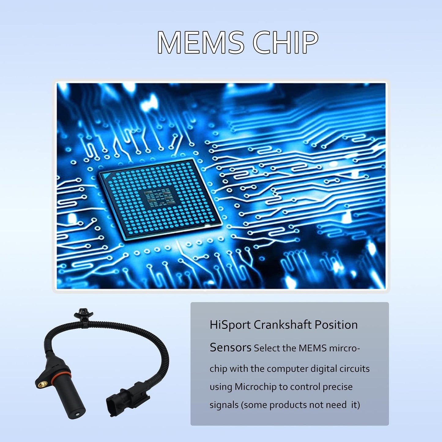 HiSport 39180-2B000 Crankshaft Position Sensor Compatible with Hyundai Accent 2012-2015, Elantra 2011-2015, Elantra GT 2014-2015, Tucson 2014-2015, Veloster, Kia Forte Forte5 Rio Sou Rondo Seltos