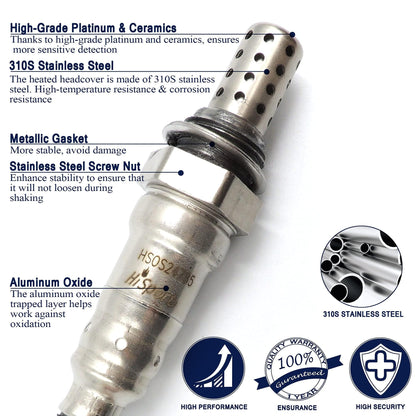 HiSport 250-24785 Oxygen Sensor Compatible with Acura MDX 2007-2020 RDX 2007-2024 RL 2009-2012 RLX 2014-2020 TL 2007-2014 TLX 2015-2020 TSX ZDX, Honda Accord Crosstour Odyssey Passport Pilot Ridgeline