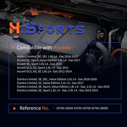 HiSport Neutral Safety Switch 42700-26500 Backup Switch Compatible with Hyundai Accent 2012-2019,Elantra 2011-2019,Elantra Coupe 2013-2014 Replaces 42700-26500, 42700-26000, 42700-26700