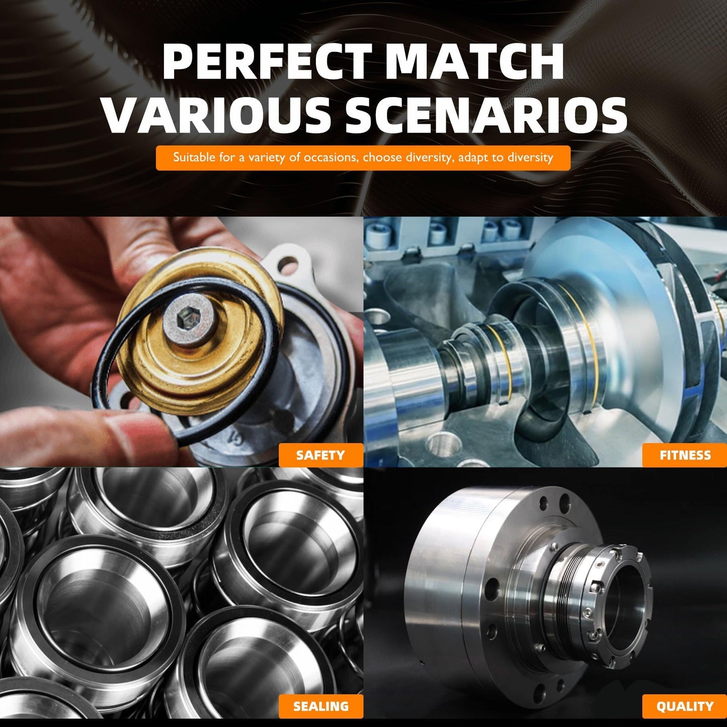 HiSport 50381 Outer Axle Knuckle Tube Dust Seal & Inner Tube Seal & Snap Ring & Needle Bearing & Thrust Washer Seals Kit Compatible with Ford 1998 1999 2000 2001 2002 2003 2004 Replace 50491 2019816