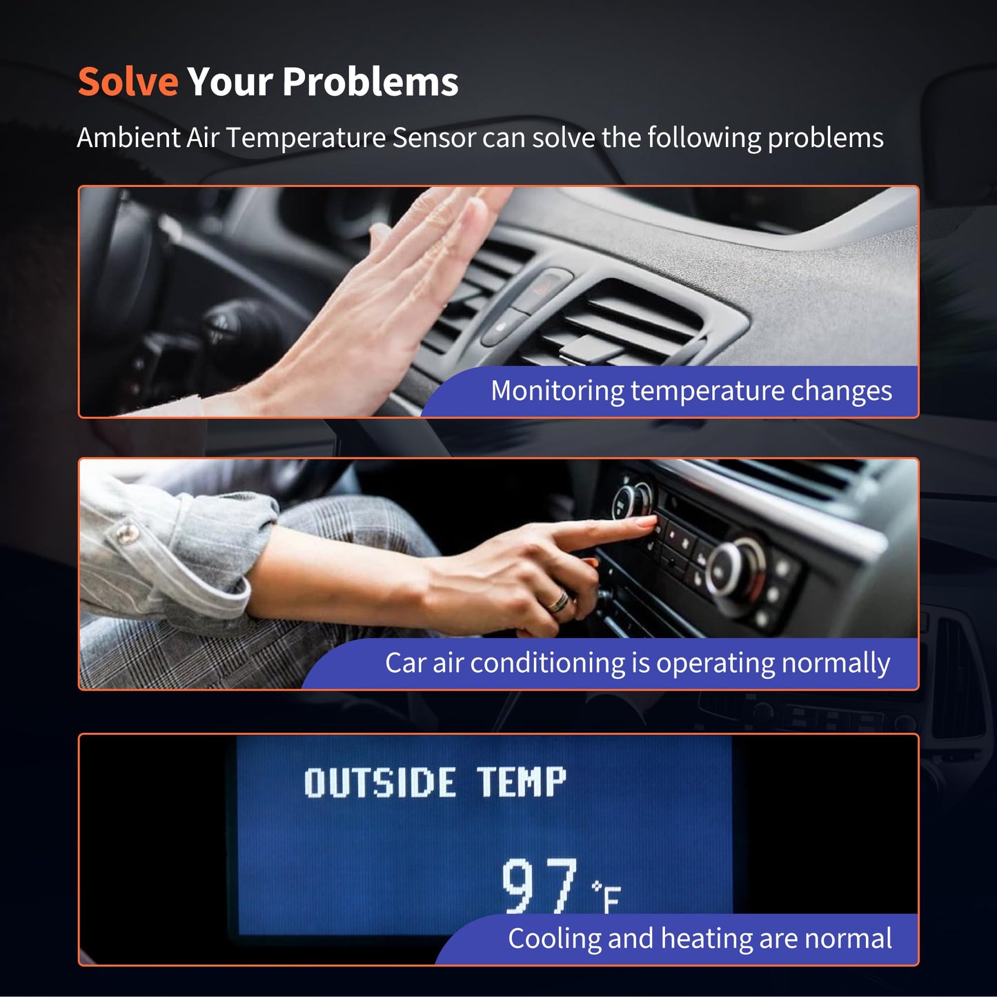 HiSport Engine Coolant Temperature Sensor with Connector Pigtail Harness 89422-20010 - Compatible with Toyota 4Runner Avalon Camry Corolla Highlander Land Cruiser Matrix Rav4 Sienna Lexus Mazda