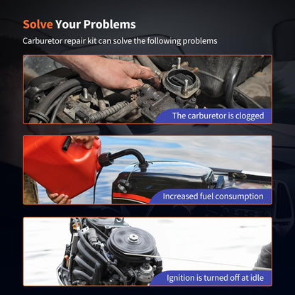 HiSport Carburetor Carb Rebuild Kit - Compatible with Honda Sportrax 90 TRX90 2x4 1999-2006 Replaces 16155-GZ5-000