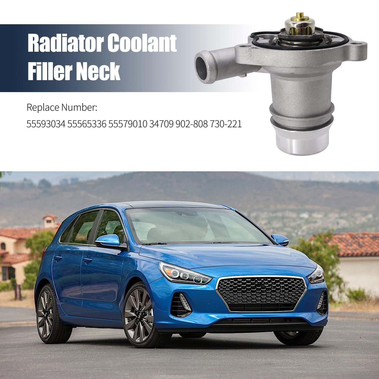 Hisport 25200455 Upgrade Aluminium Engine Coolant Thermostat Housing Assembly - Compatible with Chevy Cruze 2011-2015 Sonic 2012-2020 Trax 2013-2021 Cruze Limited 2016 Buick Encore 2013-2021 1.4L