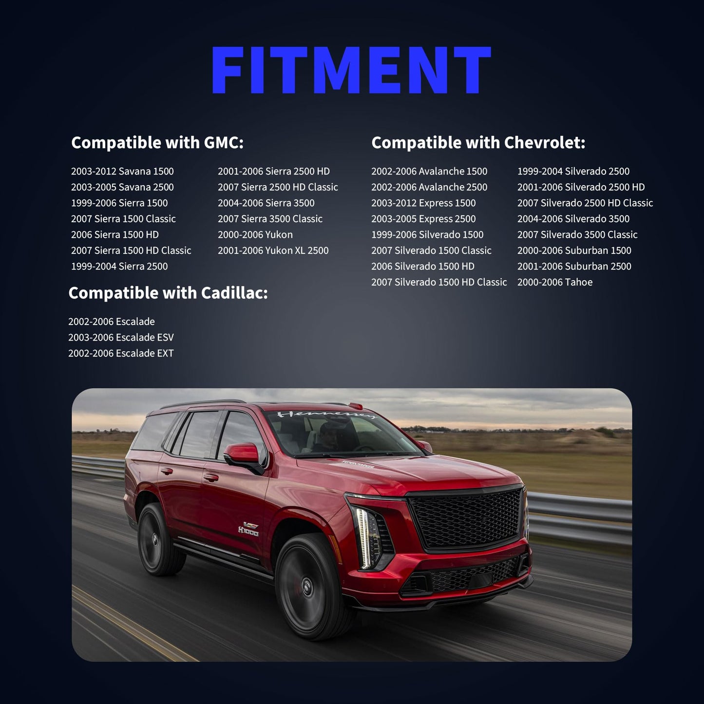 HiSport Front Left or Right ABS Speed Sensor Compatible with Chevrolet Silverado 1500 2500 HD 2000-2006 Replaces 84356645 15991986