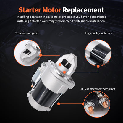 HiSport 21163-7023 Starter Motor - Compatible with John Deere 636M 647A 648M 648R 652B 652M 652R 661R Z655 Z665 Z910A Z920A Z920M Z920R Kawasaki FX651V FX691V FX730V 18.5HP 20.5HP 22HP 23HP 23.5HP