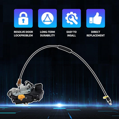 HiSport 22862028 Power Door Lock Latch Actuator with Cable Front Left Driver Side - Compatible with Chevy Silverado 1500 2500HD 3500HD GMC Sierra 2010-2014 - Replaces 931920