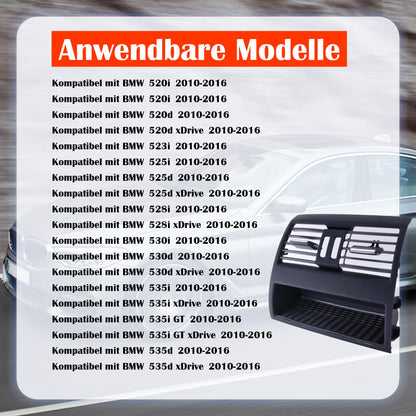 HiSport Rear Air Grille AC Vent Dashboard Interior Center Console Ventilation Conditioning Outlet - Compatible with BMW F10/F18 520 523 525 528 530 535 550 2010-2016 - Replace 64229172167