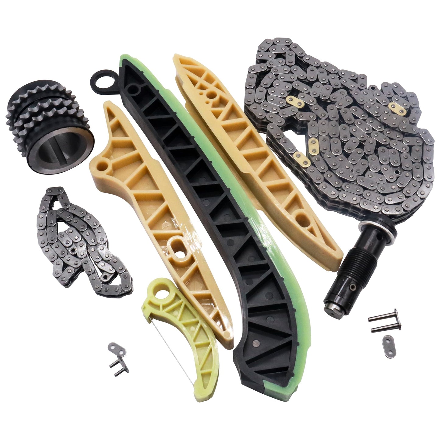 HiSport 2720520216 Engine Timing Chain Kit - Compatible with Benz C230 C80 C300 C350 CL550 CLK350 CLK550 E350 E550 G550 GL450 GL550 GLK350 ML350 ML450 ML550 R350 S400 S550 SL550 SLK280 SLK350