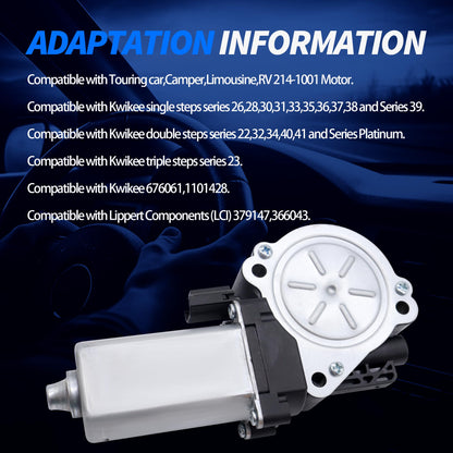 HiSport 676061 RV Stair Entry Step Motor Compatible with Kwikee Step Motor Lippert Components,379147 366043,369506 1101428 214-1001