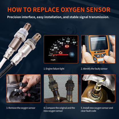 HiSport 4PCS O2 Oxygen sensor 2344940 2344974 Upstream and Downstream - Compatible with Cadillac Escalade Chevy Silverado 1500 Suburban Tahoe GMC Sierra 1500 Yukon XL