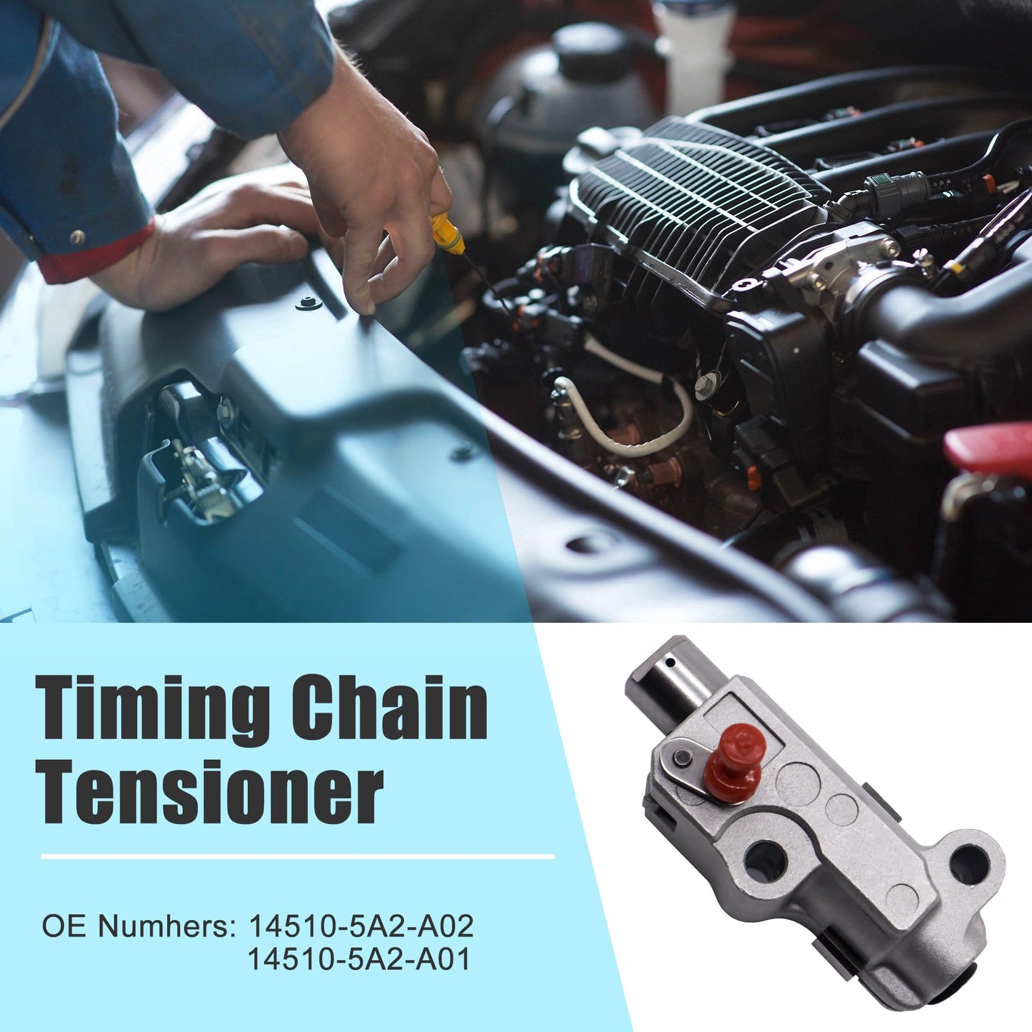 HiSport Cam Chain Tensioner - Compatible with Acura TLX 2015 Compatible with Honda Accord 2013-2017 Civic 2016-2021 CR-V 2015-2022 - Timing Chain Tensioner - Replace 14510-5A2-A02 14510-5A2-A01
